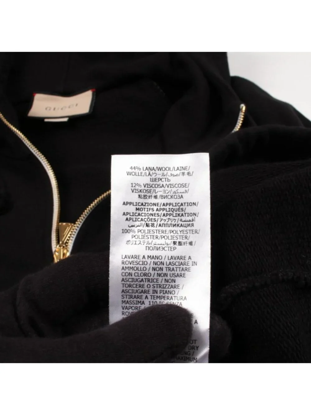 Gucci Hoodie Web Sherry Line Labeled Half Zip Cotton Pullover